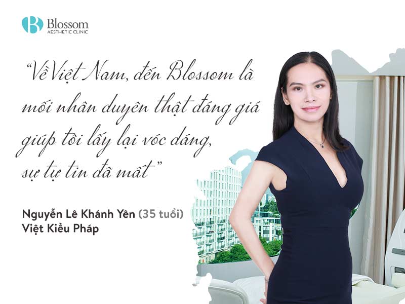 Khách hàng Khánh Yên chia sẻ về liệu trình giảm mỡ tại Blossom